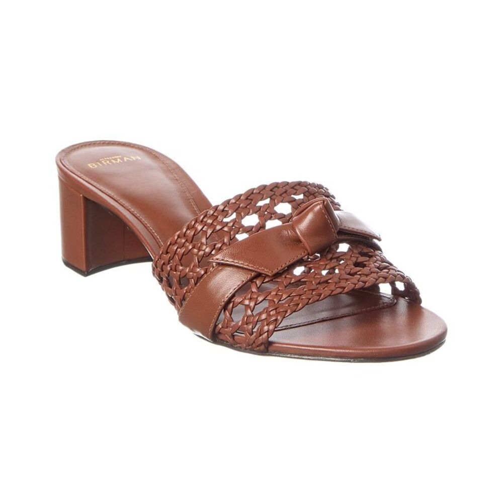 Alexandre Birman Clarita Tresse Leather Sandal, Brown